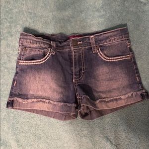 Girls jean butterfly shorts